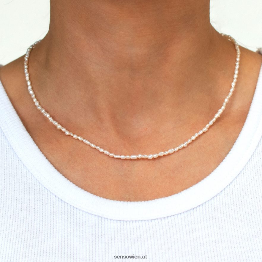 Accessoires Petite Perlenhalsband weiß Senso 6NZ8L8579
