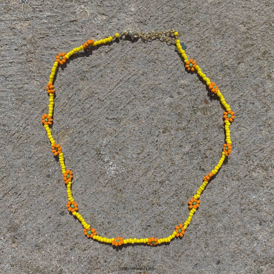 Schmuck, gelber Gänseblümchen-Halsband, gelb Senso 6NZ8L8583