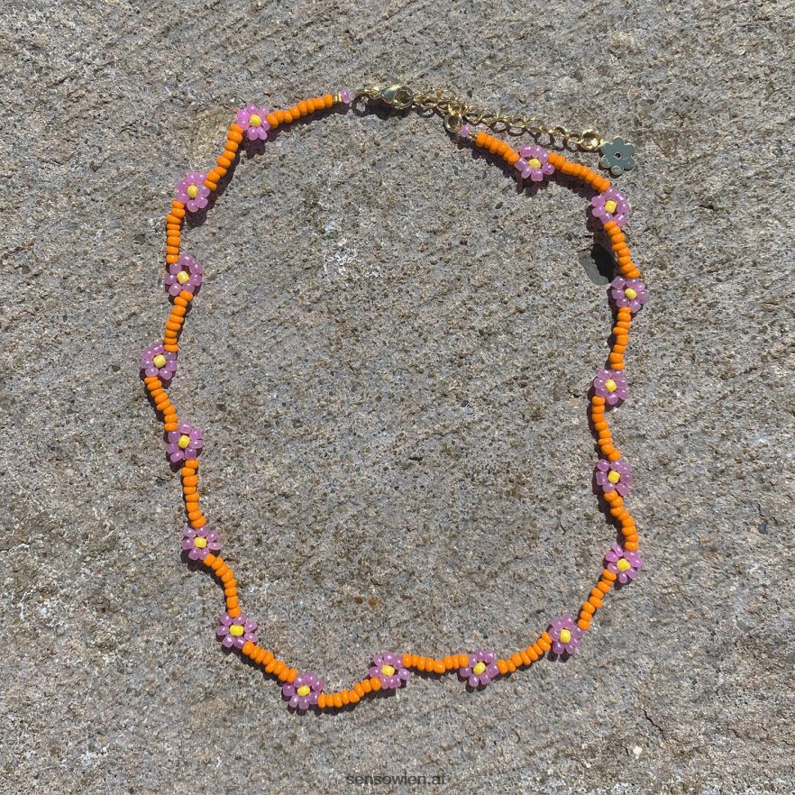 Schmuck orange Gänseblümchen-Fußkettchen orange Senso 6NZ8L8589