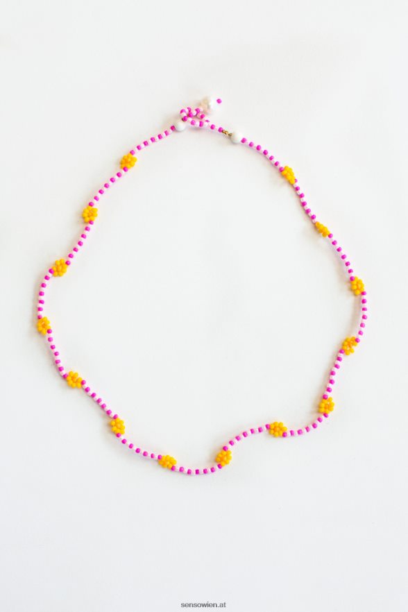 Schmuck rosa Gänseblümchen-Halsband rosa Senso 6NZ8L8585