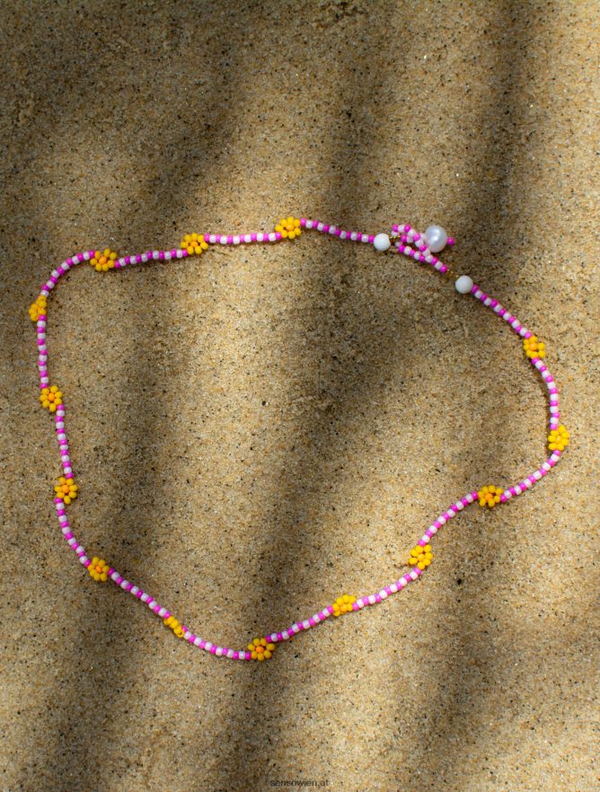 Schmuck rosa Gänseblümchen-Halsband rosa Senso 6NZ8L8585